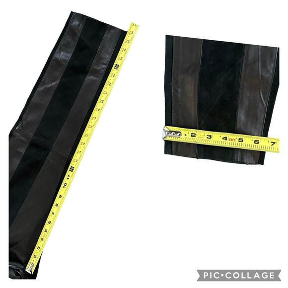 FRAME Paneled 100% Suede & Leather Belted Pants Women’s 26 x28 - Picture 10 of 15